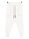 69 By Isaac Sellam Elasticated-waistband Drop-crotch Trousers In White
