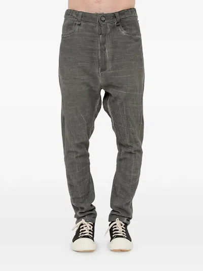 69 By Isaac Sellam Faded-effect Trousers In Gray