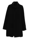 69 By Isaac Sellam High-neck Zip-front Coat In Black