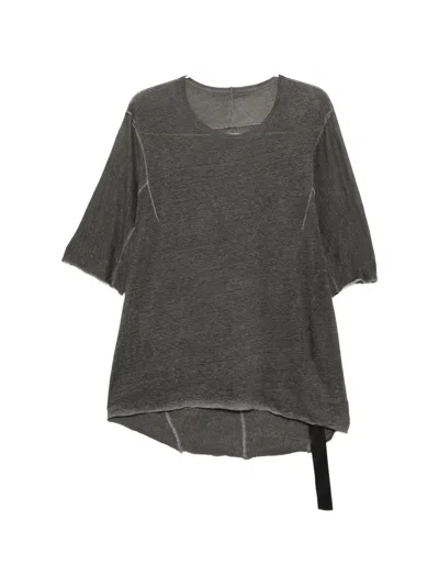 69 By Isaac Sellam Raw-edge Overlock-stitch T-shirt In Blue