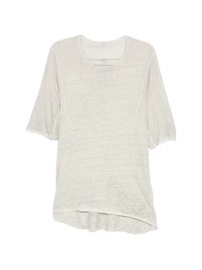 69 By Isaac Sellam Raw-edge Short-sleeve T-shirt In Gray