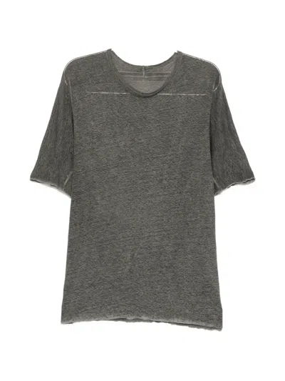 69 By Isaac Sellam Raw-edge Short-sleeve T-shirt In Gray