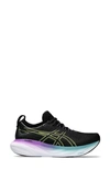 Asics 亚瑟士 Gel-nimbus 25 2023新款减震透气女子跑步鞋 In Black/ Glow Yellow