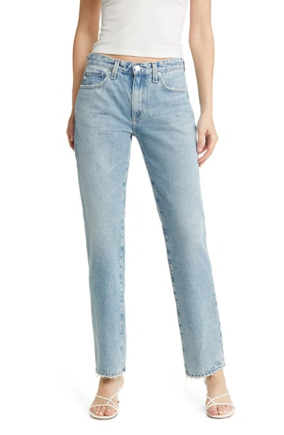 Ag High-rise Straight-leg Jeans In Years Roadtrip