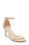 Stuart Weitzman Amelina Ankle Strap Sandal In Golden Beige