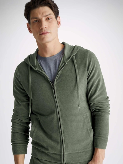 Derek Rose Men's Hoodie Isaac Terry Cotton Soft Green