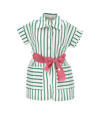 Monnalisa Striped Jumpsuit In White