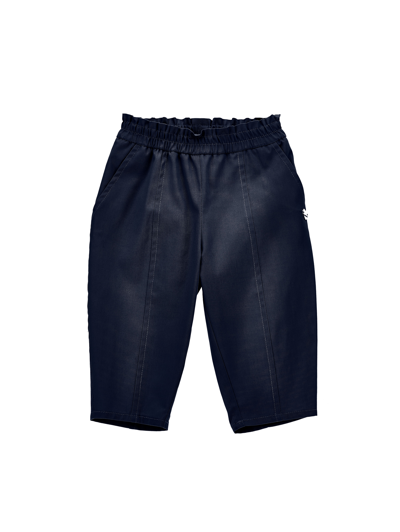 Monnalisa Gabardine Trousers With Pockets In Dark Blue