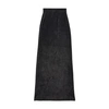 Balenciaga Velvet-effect High-waisted Skirt In Black