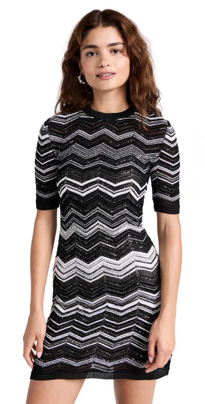 Missoni Knitted-construction Short Dress In Multi-colour