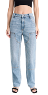 ALEXANDER WANG EZ SLOUCH CARPENTER JEANS CLASSIC LIGHT INDIGO