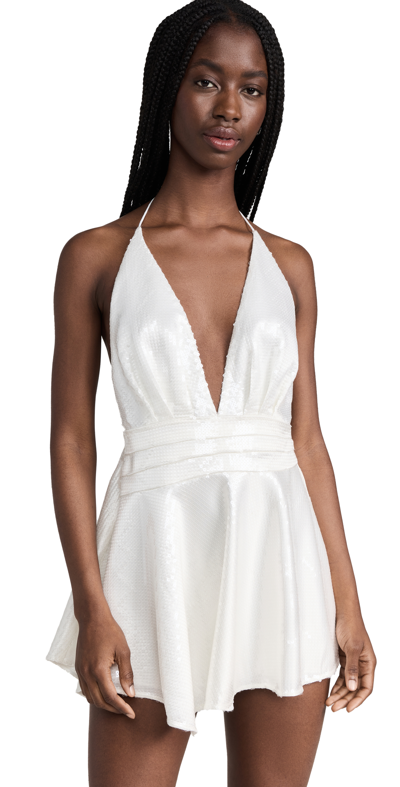 Retroféte Natasha Halterneck Dress In Bianco