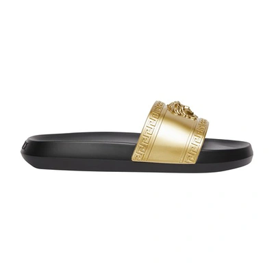 Versace Palazzo Sandals In 2x090_gold_black