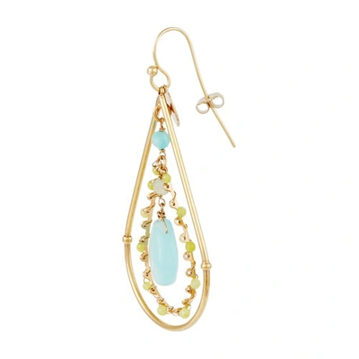 Gas Bijoux Earrings Orphee Mini Gold In Blue