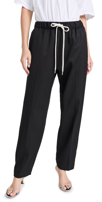 MM6 MAISON MARGIELA DRAWSTRING TROUSERS BLACK