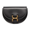 Chloé Marcie Mini Leather Shoulder Bag In Black