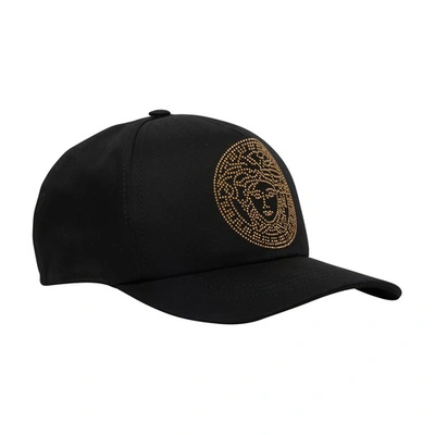 VERSACE EMBROIDERED MEDUSA BASEBALL CAP