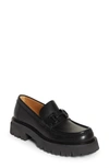 Ferragamo Chunky "gancini" Loafers - Black In Multi