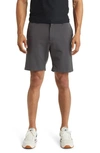 7 For All Mankind Mens Grey Travel Regular-fit Stretch-jersey Shorts