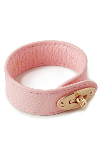 Mulberry Leather Bayswater Bracelet In Powder Rose