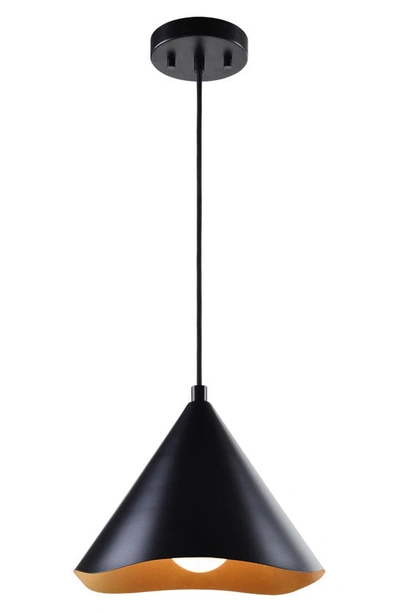 Renwil Cinder Ceiling Light Fixture In Matte Black/ Gold