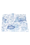 Matouk Pomegranate Linen Duvet Cover In Porcelain Blue