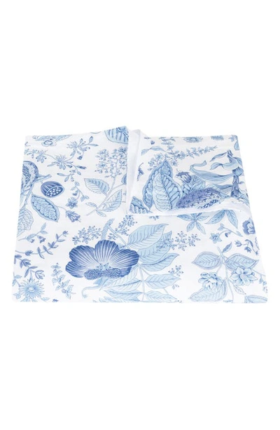 Matouk Pomegranate Linen Duvet Cover In Porcelain Blue