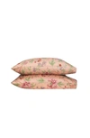 Matouk Set Of 2 Simone Linen Pillowcases In Apricot