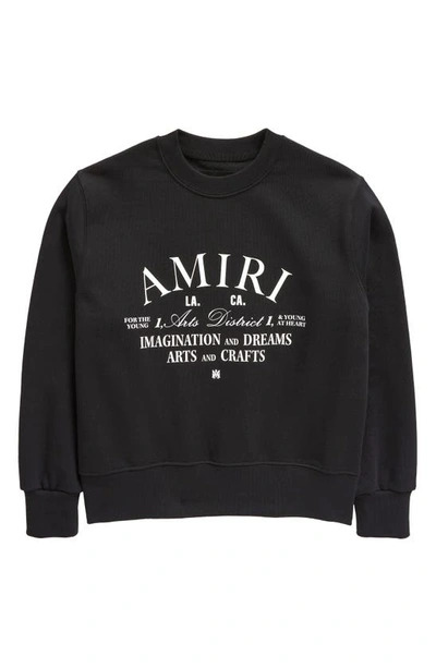 Amiri Kid's Logo-print Art District Sweatshirt In Black