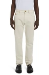 Versace Cotton Denim Jeans In 1d210-ecru