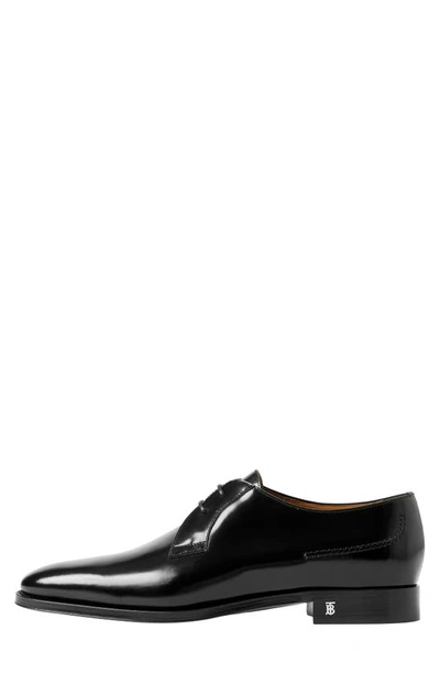 Burberry Patent Leather Derby Shoes In Black