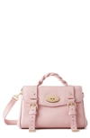 Mulberry Mini Alexa Leather Satchel In Powder Rose