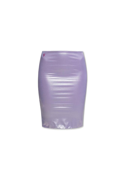 Attico The  Metallic High Waist Beach Skirt In Purple