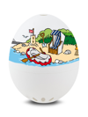 Brainstream Coastal Beepegg Singing And Floating Egg Timer For Boiled Eggs In White