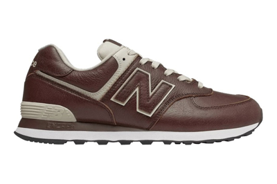 Pre-owned New Balance 574 Leather Dark Brown