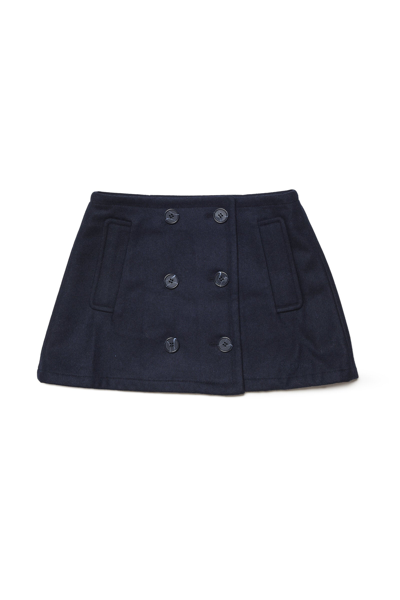 Marni Kids' Double-breasted Skirt In Blue