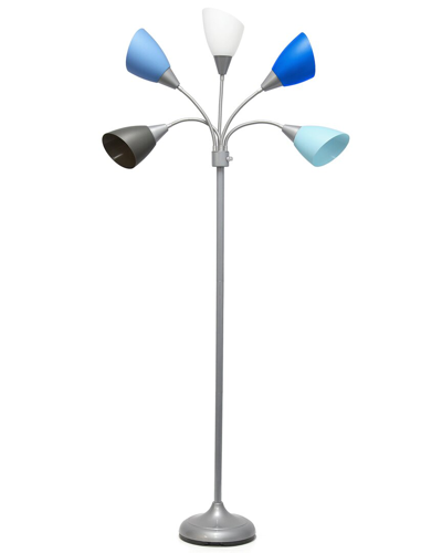 Lalia Home 67in Contemporary Multi Head Medusa 5 Light Adjustable Gooseneck  Silver Floor Lamp