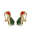 Heritage Gucci Gucci 18k Enamel Clip-on Hoops (authentic )