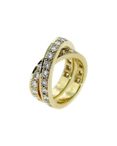Cartier 18k 2.24 Ct. Tw. Diamond Nouvelle Vague Bypass Ring (authentic Pre- Owned)