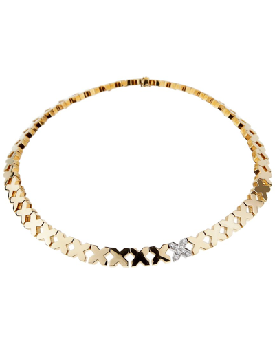 Heritage Tiffany & Co. Tiffany & Co. 18k Two-tone 0.16 Ct. Tw. Diamond Choker Necklace (authentic  )