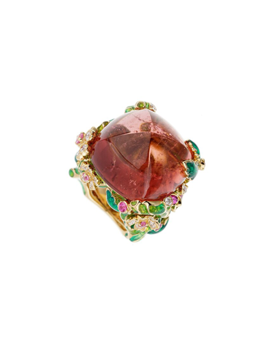 Heritage Christian Dior Dior 18k 46.85 Ct. Tw. Diamond & Gemstone Diorella Ring (authentic )