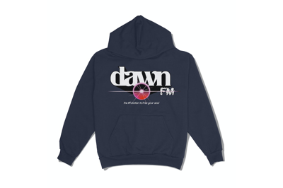 Pre-owned The Weeknd Dawn Fm The #1 Station Hoodie Slate Blue