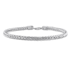 AMOUR AMOUR 4.2MM FOXTAIL CHAIN BRACELET IN STERLING SILVER