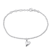 AMOUR AMOUR HEART CHARM BRACELET IN STERLING SILVER- 7 IN