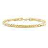 AMOUR AMOUR 4.2MM FOXTAIL CHAIN BRACELET IN 18K YELLOW GOLD PLATED STERLING SILVER