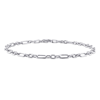 AMOUR AMOUR 3MM FIGARO ROLO CHAIN BRACELET IN STERLING SILVER