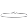 AMOUR AMOUR 2MM HERRINGBONE CHAIN BRACELET IN STERLING SILVER