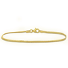 AMOUR AMOUR 2MM HERRINGBONE CHAIN BRACELET IN YELLOW PLATED STERLING SILVER