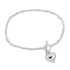 AMOUR AMOUR HEART CHARM BRACELET IN STERLING SILVER