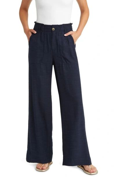 Wit & Wisdom Sky Rise Wide Leg Pants In Dark Navy